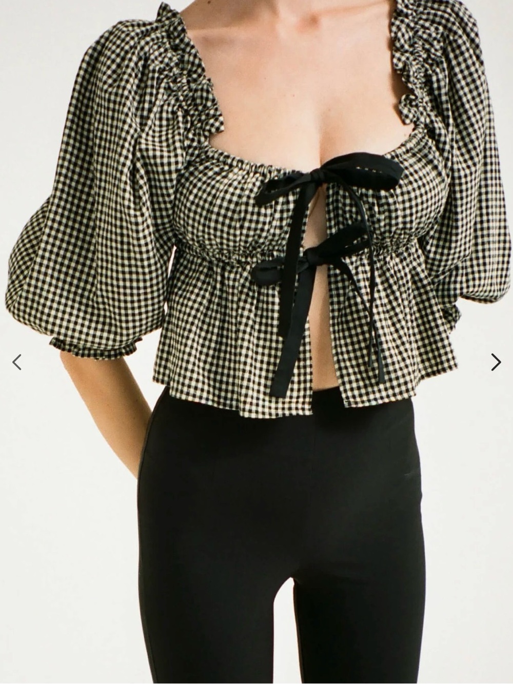 Rumored Black Gingham Top